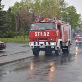 Na zdjęciu wóz strażacki