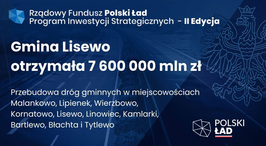 Grafika informacyjna o dofinansowaniu z funduszu Polski Łada