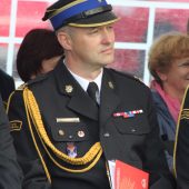 Na zdjęciu Komendant Powiatowy Państwowej Straży Pożarnej w Chełmnie