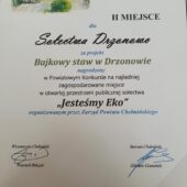 Na zdjęciu dyplom dla Sołectwa Drzonowo