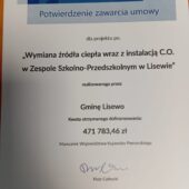 Dyplom, potwierdzenia zawarcia umowy