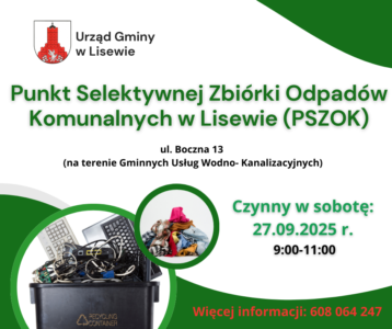 PSZOK w Lisewie będzie otwarty
