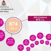 Grafika - liczba interwencji w roku 2025