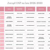 Grafika - skład zarządu poszczególnych jednostek pożarnych